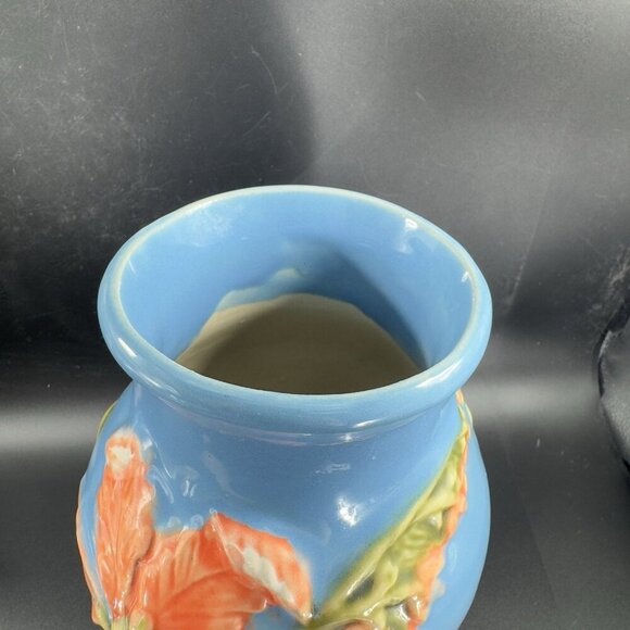 April Cornel Pynmalay Ceramic Vase Vessel Flower Pattern Malay Flower W Sticker - Picture 9 of 15